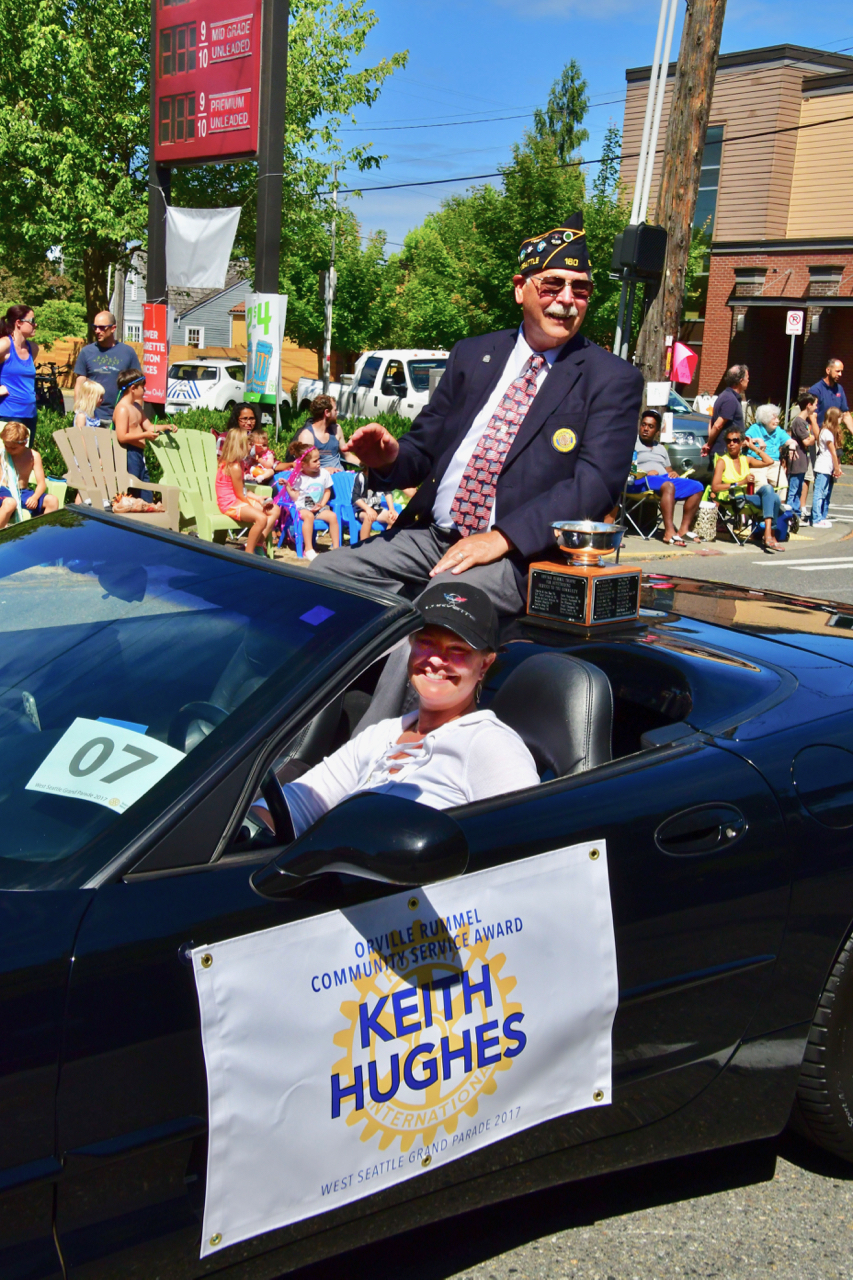 Kieth Hughes, Commander of American Legion Post 160 was the recipient of this years Orville Rummel award for community service.