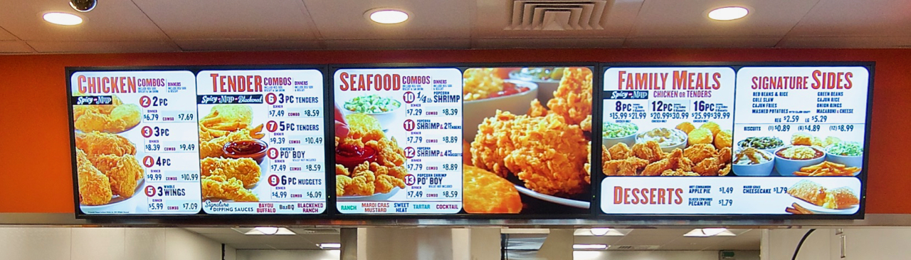 Popeye's menu