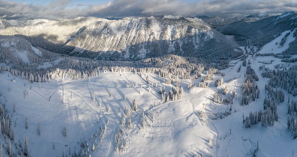 Stevens Pass Ski Area from the Air, courtesy of Stevens Pass Ski Resort.