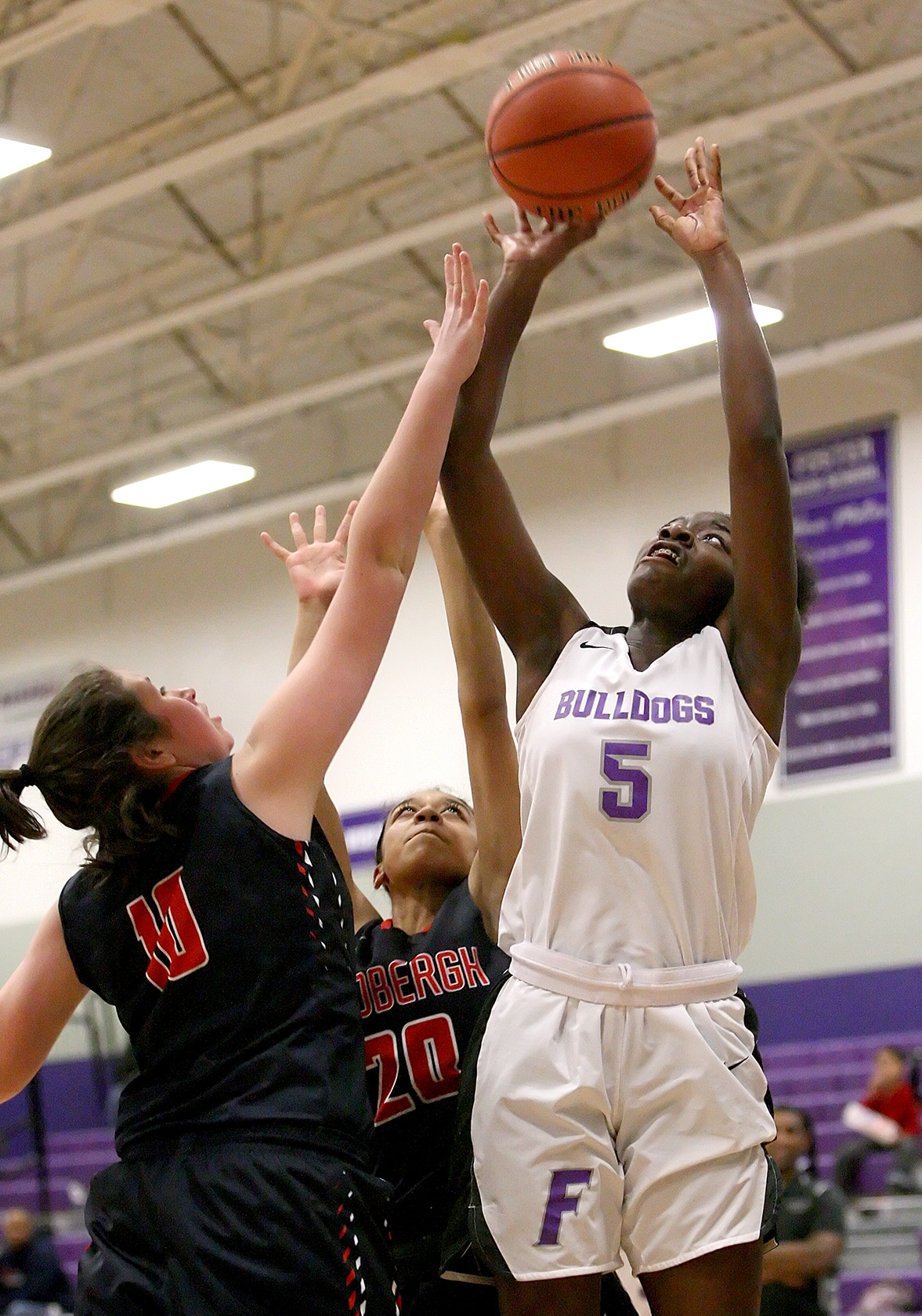 Diyhani Frazier of Foster puts up a shot. 