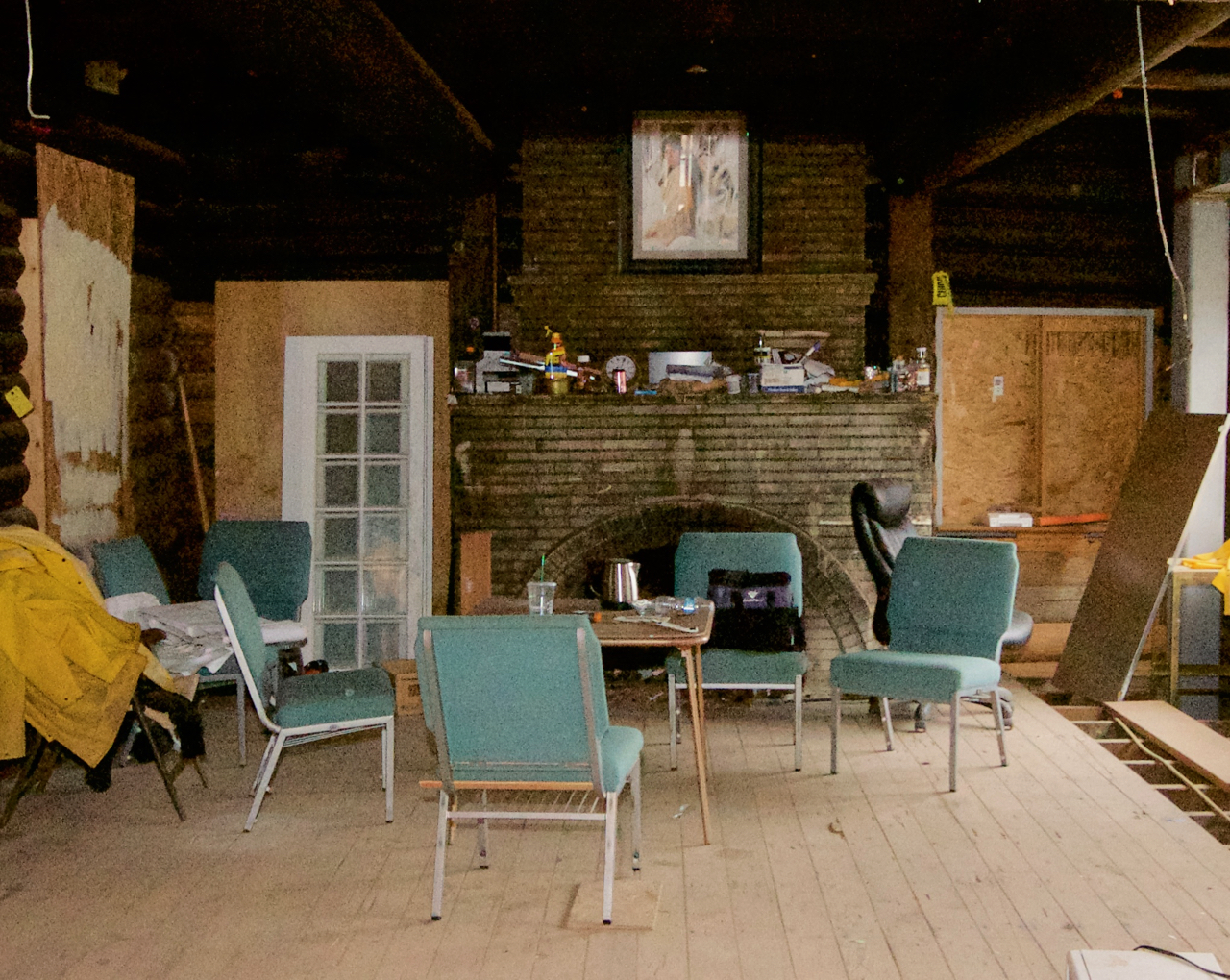 fireplace at Alki Homestead