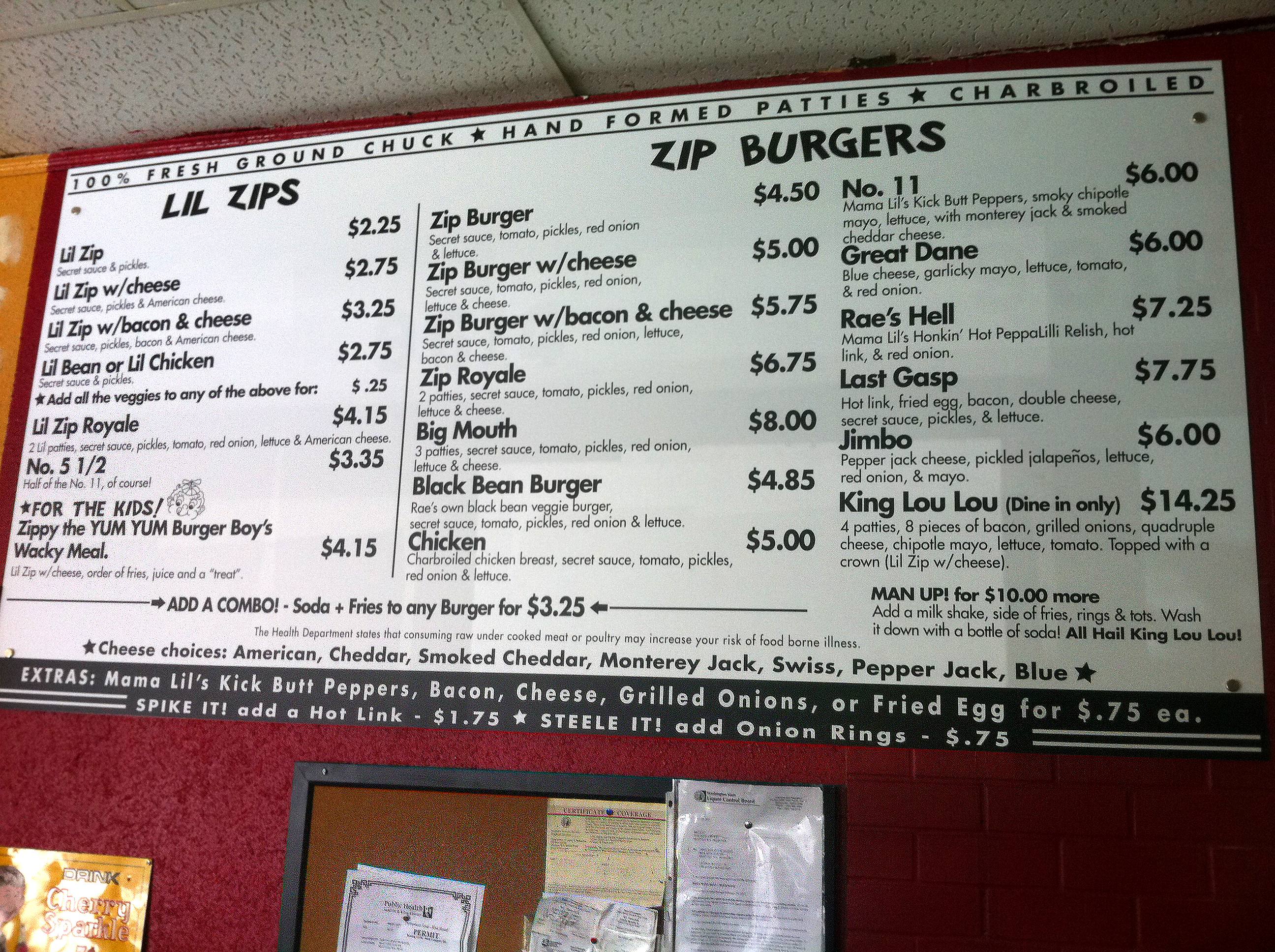 zippy&#039;s menu