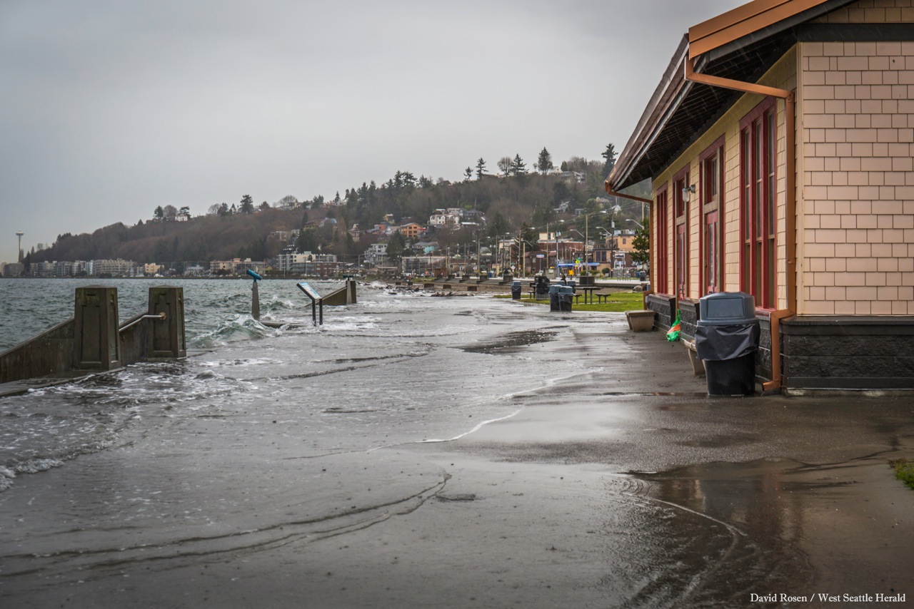 SLIDESHOW Alki tides and wind flood the promenade Westside Seattle