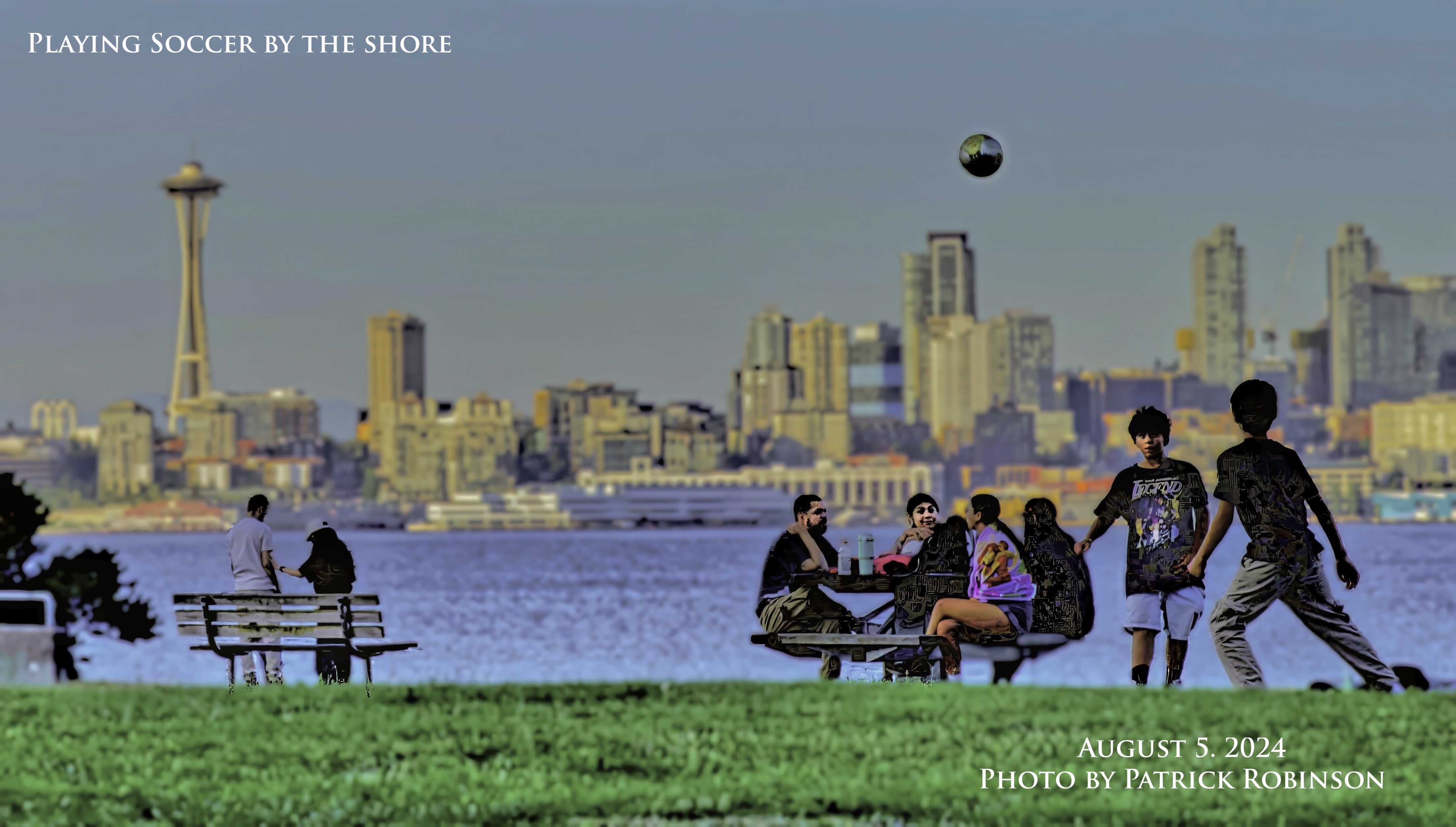 soccer on the shore