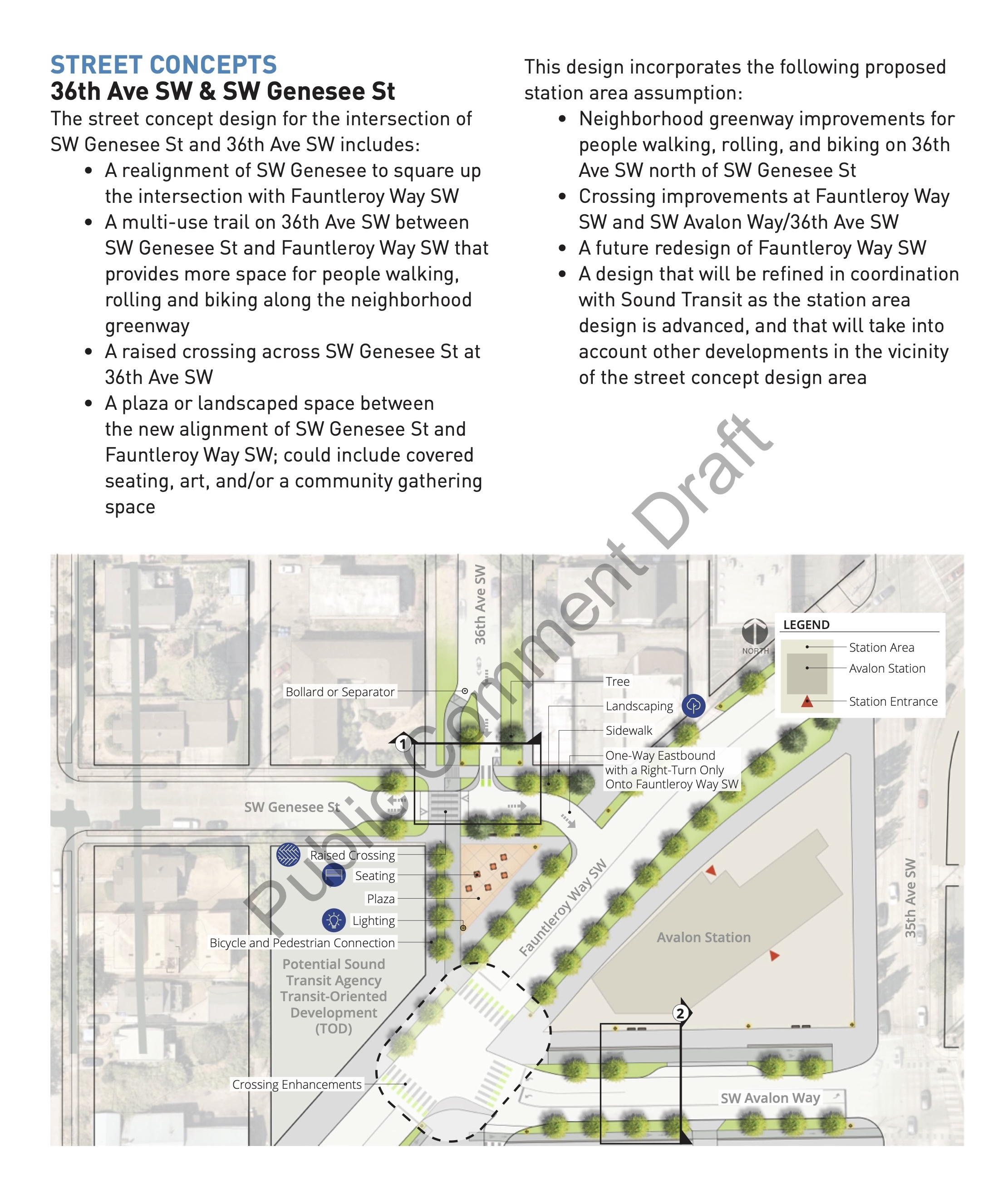 Avalon Station street concepts