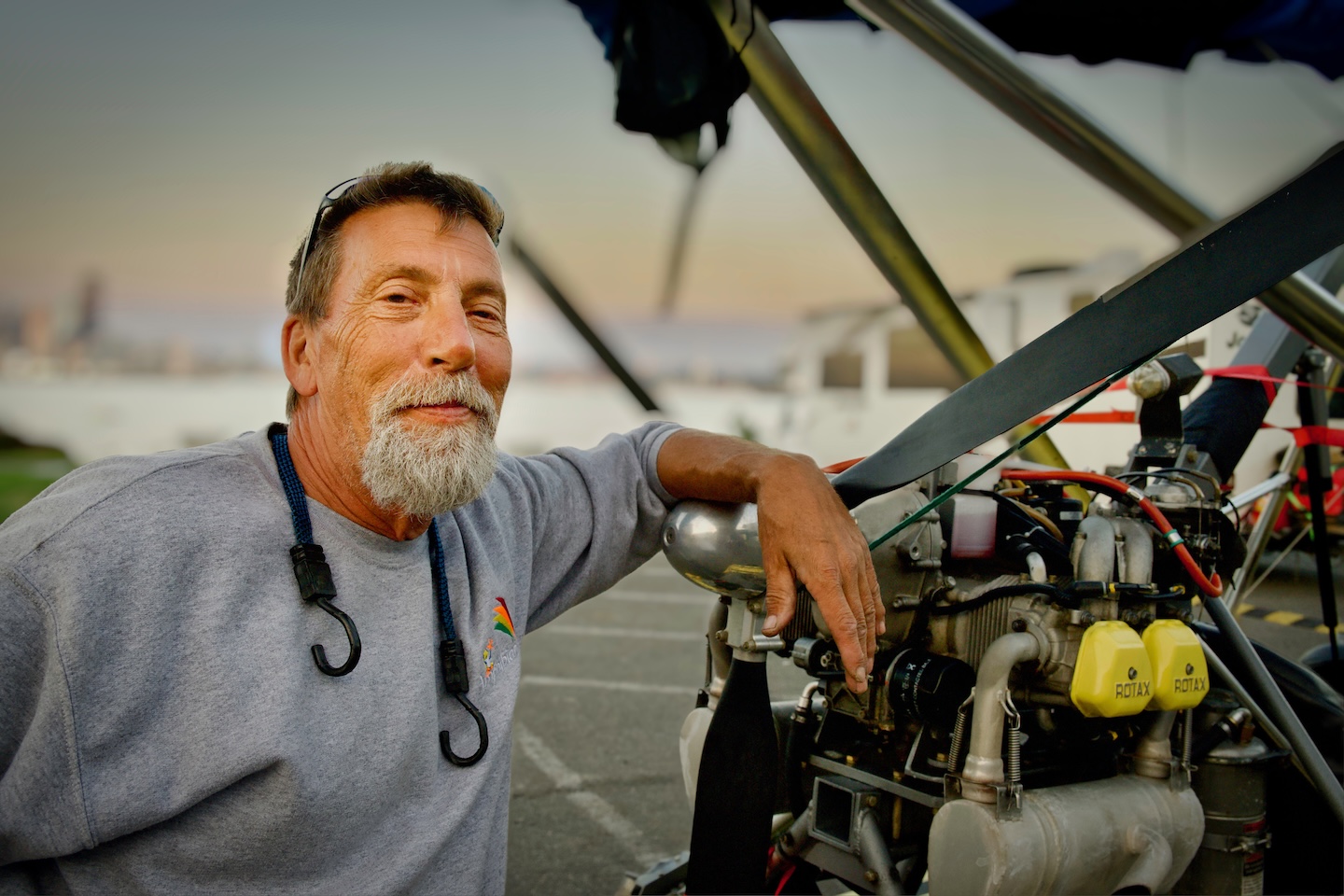 Dave Myers with his aircraft