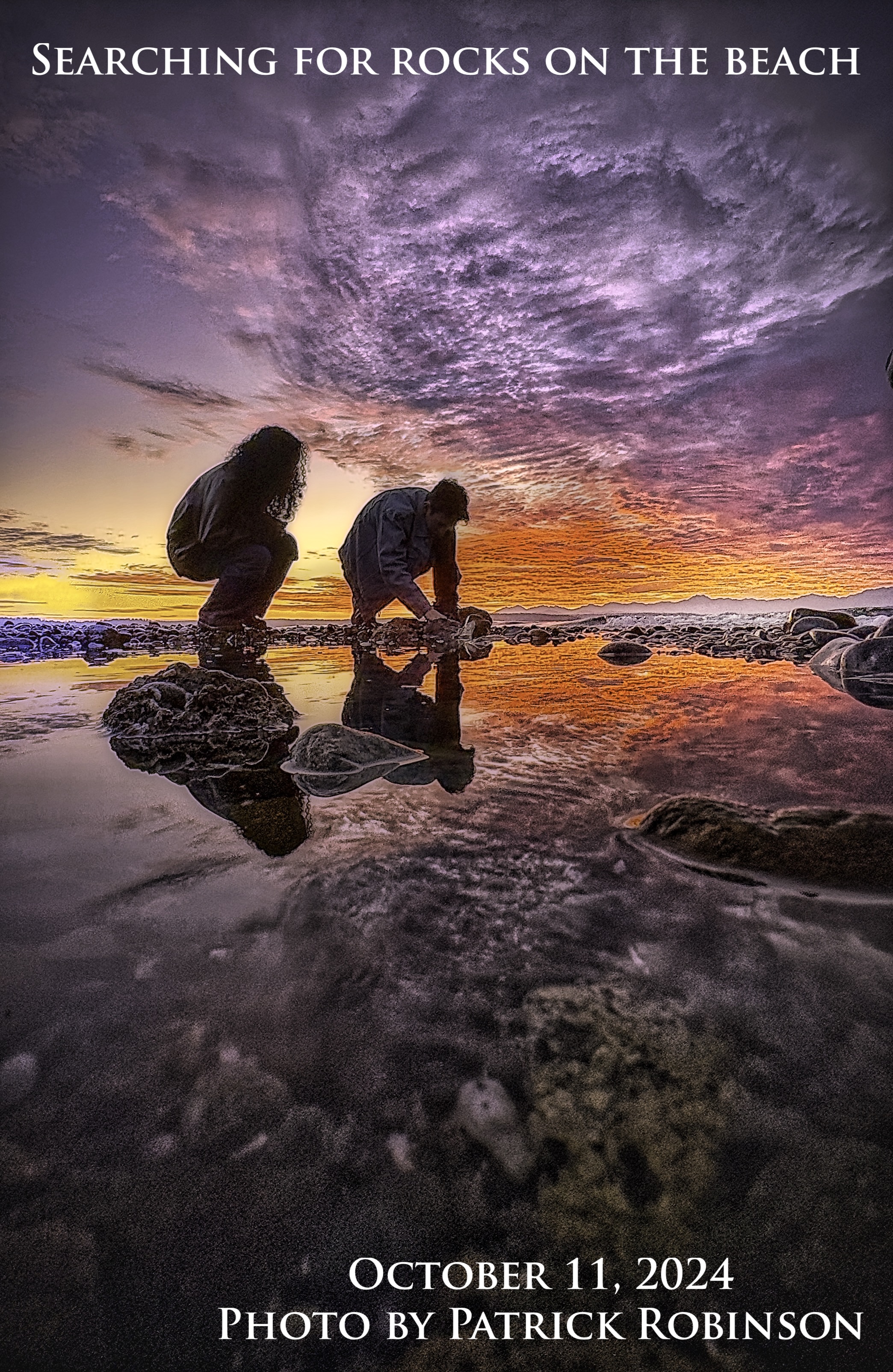 looking for rocks at Lowman Beach