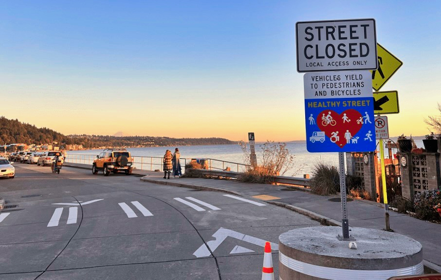 street closed Alki