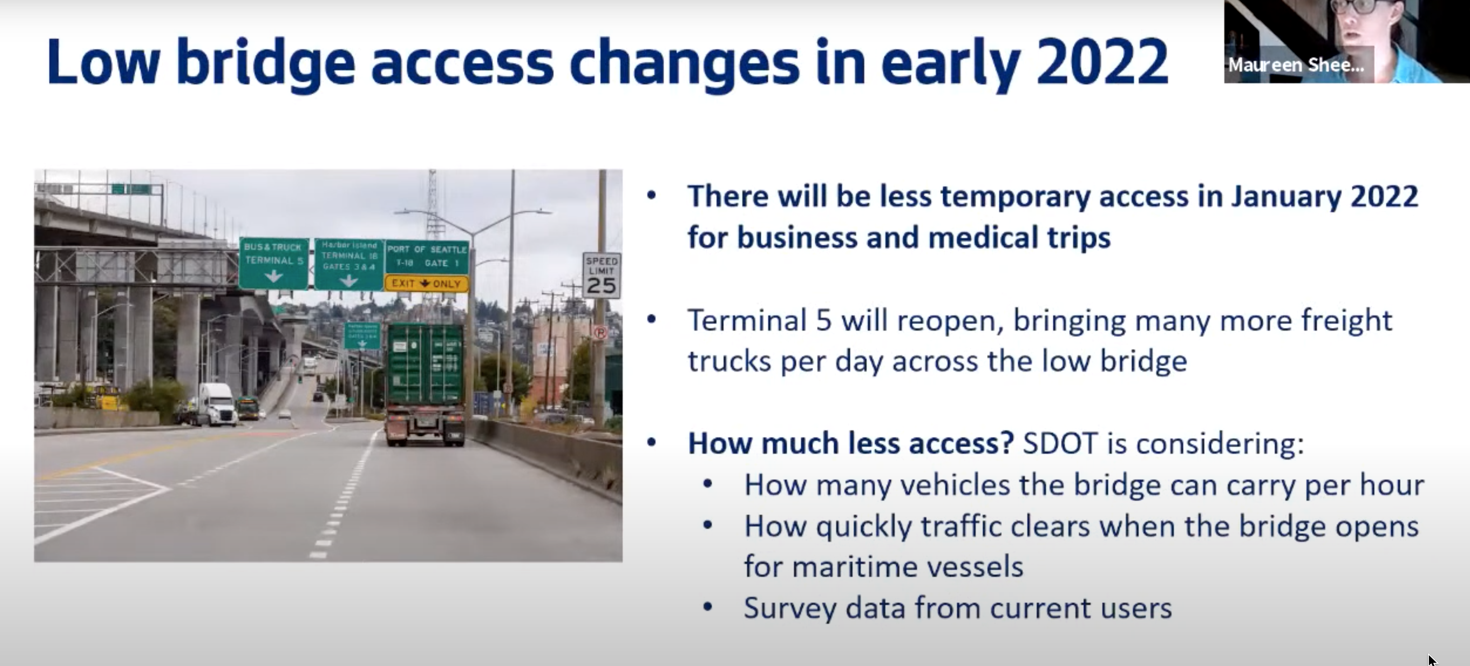 low bridge access changes