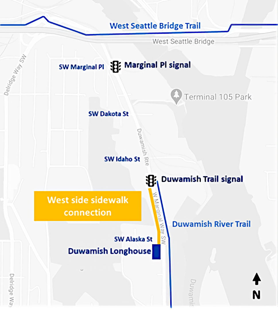 West Marginal Way sidewalk work