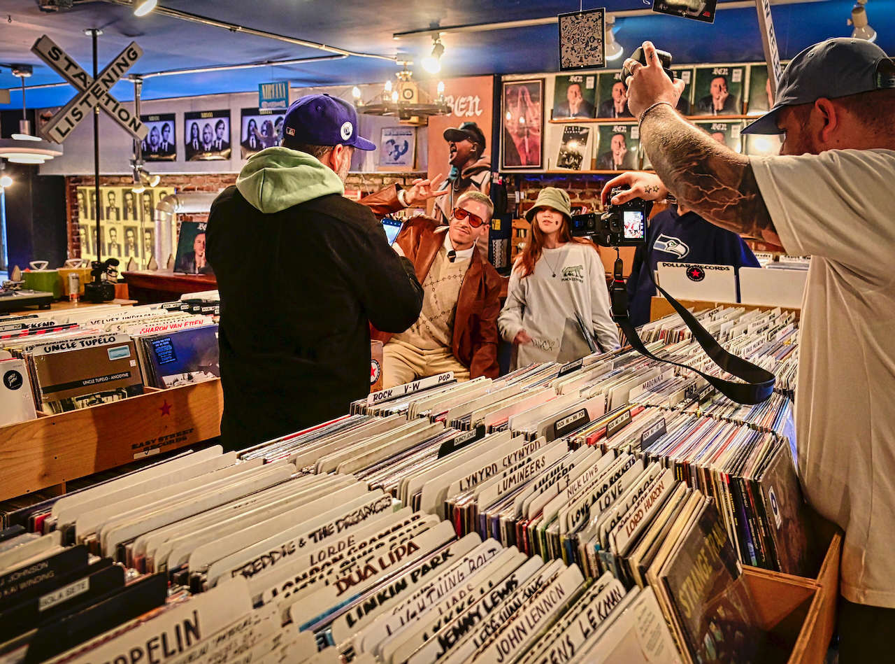 upstairs at Easy Street Records