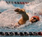 Amanda Thach of Kennedy Catholic swims the anchor leg in the 4 x 100 yard freestyle.