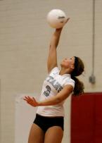 Beamer's Lexie Jones serves the ball to TJ.