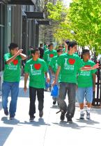 Volunteers all got an I heart White Center T-Shirt. Photo by Patrick Robinson