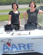 L-R: Erin Halter & Heather Heather Johnson Enajibi  of AARF, Animal Aid & Rescue Foundation