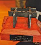 The award each member of the South Park Community  Advisory Council received. Photo by Patrick Robinson