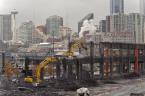 Photo courtesy of WSDOT At 7:30 p.m. on Friday, Oct. 21, the State Route 99 Alaskan Way Viaduct, as we have known it, ceased to exist.
While crews began demolishing part of the viaduct and complete connections to new SR 99 lanes in SODO, drivers faces daily commute struggles as the viaduct closed for nine days.