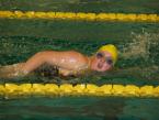 Highline swimmer, Jenna Wydick, swimming her leg of the 400 freestyle relay of a  dual meet against Kennedy at the Foster pool.