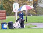 Kennedy Catholic golfer, Evan Galando, putting away a driver club after making a  shot in the Seamount League Golf Tournament on the Auburn Golf Course Saturday.