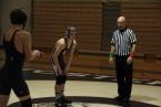 Foster wrestler, Mark Schenck, is ready to wrestle against a Lindbergh Eagle  in the Bulldogs gym. Schenck led throughout the match's first two rounds, 3-2, only  to give up points in third round and lose, 5-3.