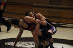 Foster wrestler, Mark Schenck, wrestled tough, trying to gain an advantage here of a  current neutral position against his Lindbergh foe. Schenck led through the first two  rounds but lost, 5-3, in the end.