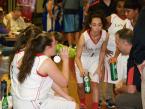 The Lady Lions' coach, Joe Turner, talking to players during a timeout of a game against  Three Rivers Christian on Friday.
