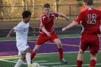 Warrirors' captain, junior, Payton Gunhus, on defense, against Foster.