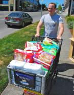 Rolf Brunkhorst, Seattle University MBA student brought 870 diapers.Photo by Patrick Robinson