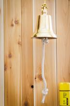 The bells carry out the nautical theme but are also part of the store's communications system. Photo by David Rosen