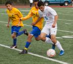 It was a hard fought game with a lot of double teaming. Photo by Greg McCorkle