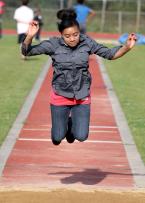 The standing broad jump was another event at the games.