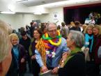 Dr. Kratz says goodbye to church member Vicki Weeks. Photo by Conrad Wesselhoeft