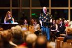 Kevin Finney opened the evening "brassily" with a comedic piece called 'Portable Fanfare.' Photo by Ben Ackers
