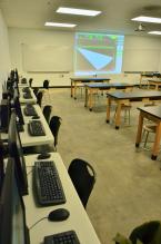 The classroom space at Vigor has computers and projection systems. Photo by Patrick Robinson