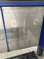 Featured in the shelters are pages of the West Seattle Herald from our archives