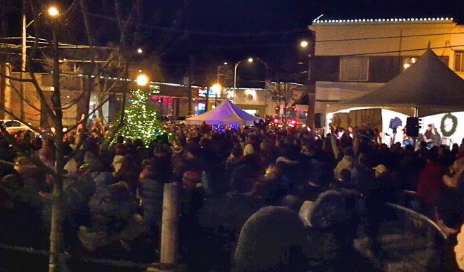 West Seattle Junction tree lighting