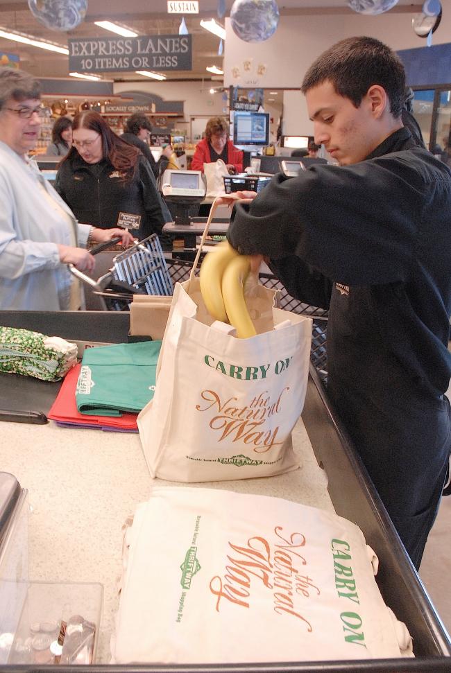 Earth Day bags Thriftway photo.JPG