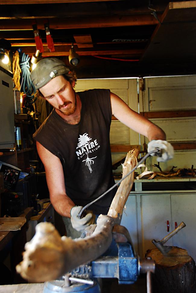 Dave Lacey, West Seattle artisan, works with wood and stone. DaveLaceyWoodWorker.jpg