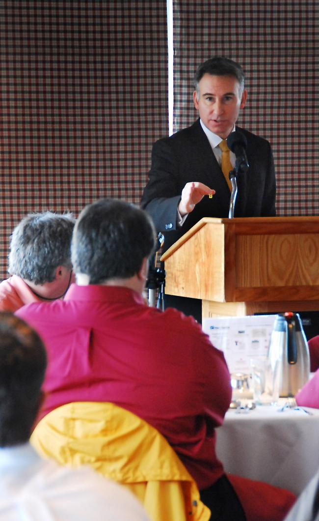 New King County Executive Dow Constantine spoke at the West Seattle Chamber of Commerce Jan. 13th DowAnswers.jpg