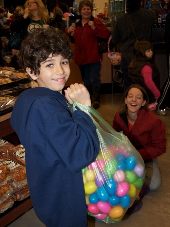 Nicolas got so many eggs he had to share. Photo by Kimberly Robinson StoreP4038364.jpg