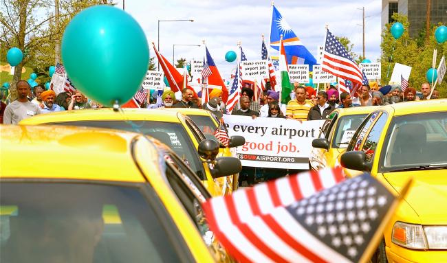 airport rally and march